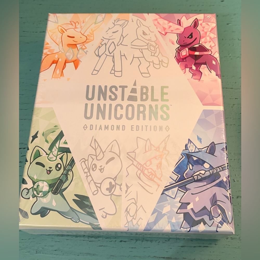 Sealed NIP Unstable Unicorns Diamond Edition Game Box 139 cards holographic